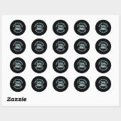 Sticker Rond Juste un programmeur qui aime les chats (Feuille)