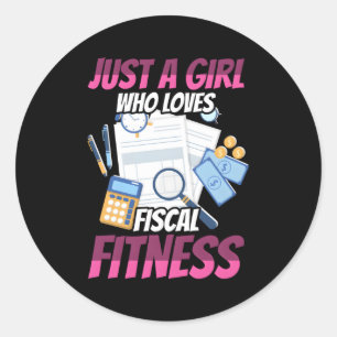 Sticker Rond Juste un qui aime la condition financière Comptabl