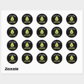 Sticker Rond Juste Un Qui Aime L'Avocado (Feuille)