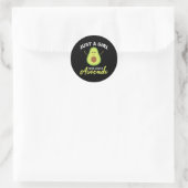 Sticker Rond Juste Un Qui Aime L'Avocado (Sac)
