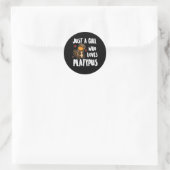 Sticker Rond Juste Un Qui Aime Platypus Platypus (Sac)