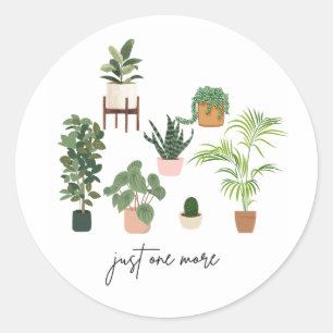 Sticker Rond Juste une chemise Plante de plus, Plante amant pla