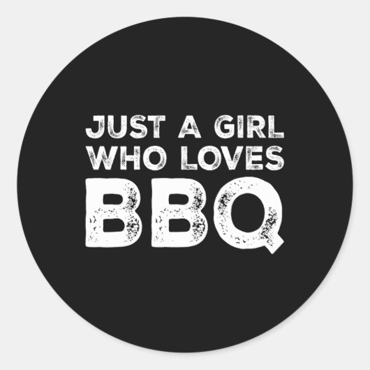 Sticker Rond Juste Une Fille Qui Aime Bbq (Devant)