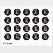 Sticker Rond Juste une fille qui aime Beagle Kawaii Beagle de c (Feuille)