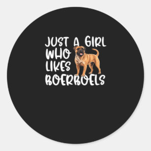 Sticker Rond Juste Une Fille Qui Aime Boerboels Classic T-Shirt