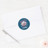 Sticker Rond Juste une fille qui aime Bubble Tea et Pandas (Enveloppe)