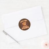 Sticker Rond Juste une fille qui aime Foxes mignon Coeur Fox (Enveloppe)