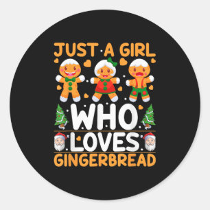 Sticker Rond Juste Une Fille Qui Aime Le Pain D'Argent Homme Gi
