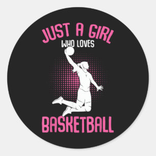 Sticker Rond Juste une fille qui aime les enfants filles de bas