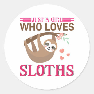 Sticker Rond Juste une fille qui aime les fentes