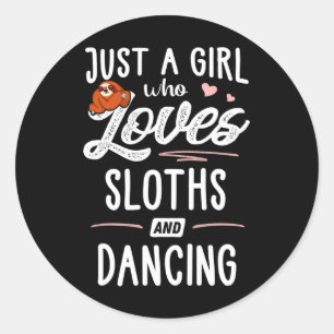 Sticker Rond Juste Une Fille Qui Aime Les Fentes Et La Fente Ca