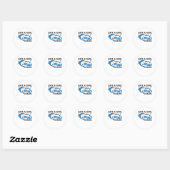 Sticker Rond Juste Une Fille Qui Aime Les Requins Un Requin Drô (Feuille)