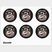 Sticker Rond Juste une fille qui aime les serpents (Feuille)