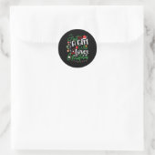 Sticker Rond Juste une fille qui aime Noël (Sac)