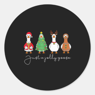 Sticker Rond Juste Une Joyeuse Oie Mignonne Drôle De Goosemas J