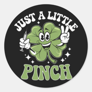 Sticker Rond Juste une petite pincée St Patrick's Day