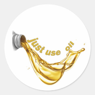 Sticker Rond juste utiliser de l'huile