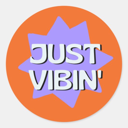STICKER ROND JUSTE  VIBRE (Devant)