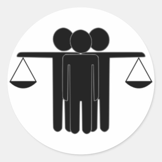 Sticker Rond Justice (Devant)