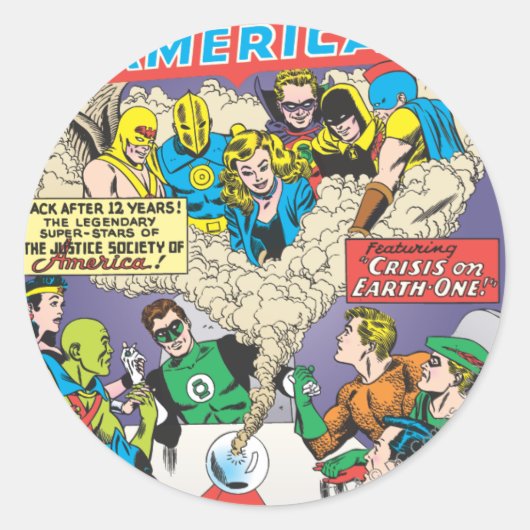 Sticker Rond Justice League of America Numéro 21 - août (Devant)