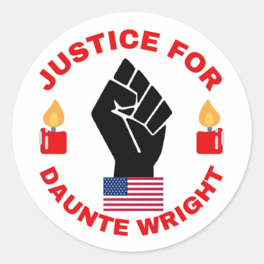 Sticker Rond Justice pour Daunte Wright Collection 1 (Devant)