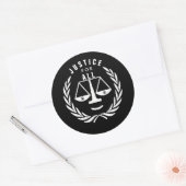 STICKER ROND JUSTICE POUR TOUS (Enveloppe)