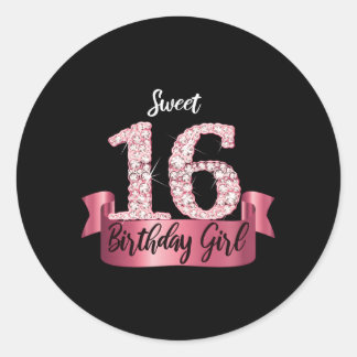 Sticker Rond K Black Sweet 16 Style I 16E