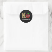 Sticker Rond K Est Pour Le Jardin D'Enfants Enseignant Leopard (Sac)