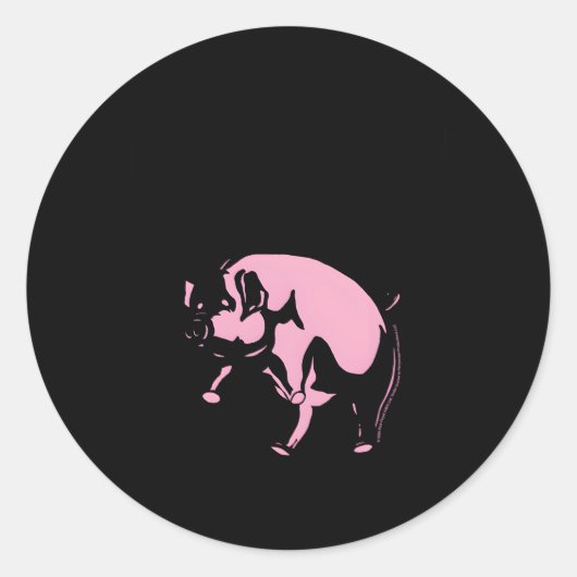 Sticker Rond K Floyd Animaux Volant Pig (Devant)