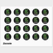 Sticker Rond K-poop Funny K-pop Poo Pun Dark BG (Feuille)