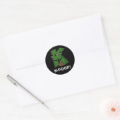Sticker Rond K-poop Funny K-pop Poo Pun Dark BG (Enveloppe)