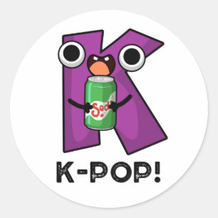 Sticker Rond K-Pop Funny Music Soda Pop Pun