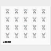 Sticker Rond K pour Koala (Feuille)