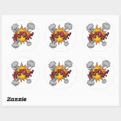 Sticker Rond KA-POW! Bande Dessinée Graphique (Feuille)