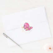 Sticker Rond Kacheek Pink (Enveloppe)