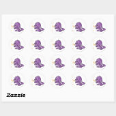 Sticker Rond Kacheek Purple (Feuille)