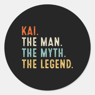 Sticker Rond Kai L'homme Le Mythe La Légende Chemise Cadeaux Pè