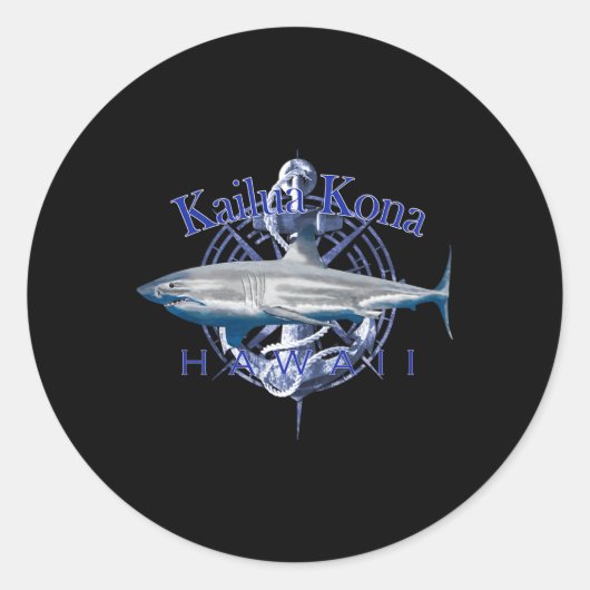 Sticker Rond Kailua Kona Hawaii Nautical Sailing Boating  (Devant)