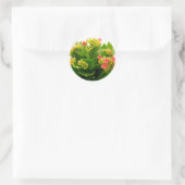 Sticker Rond Kalanchoe blossfeldiana (Sac)