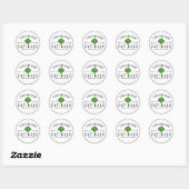 Sticker Rond Kale Love Live Breathe Eat Kale Custom (Feuille)