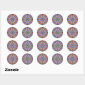 Sticker Rond Kaleidoscope (Feuille)