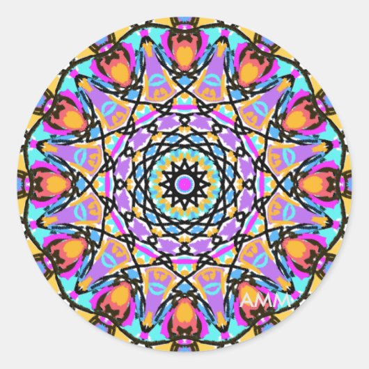 Sticker Rond Kaleidoscope (Devant)