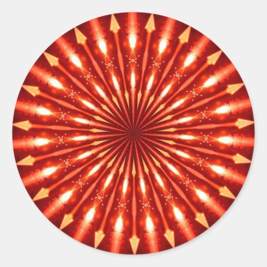 Sticker Rond kaléidoscope à flèches (Devant)