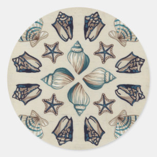 Sticker Rond Kaleidoscope côtier Ier