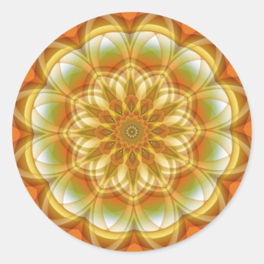 Sticker Rond Kaleidoscope d'automne (Devant)