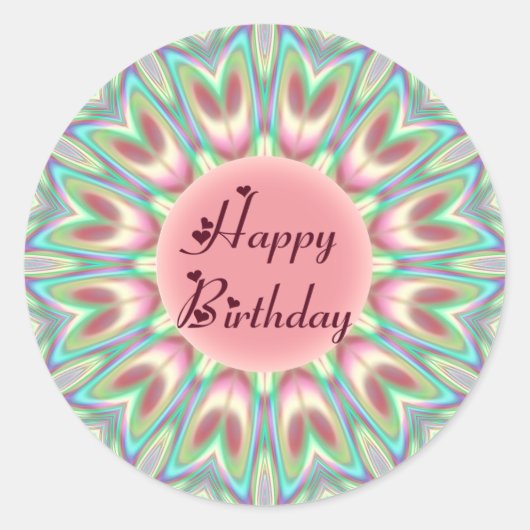 Sticker Rond Kaléidoscope de Tulip (Devant)