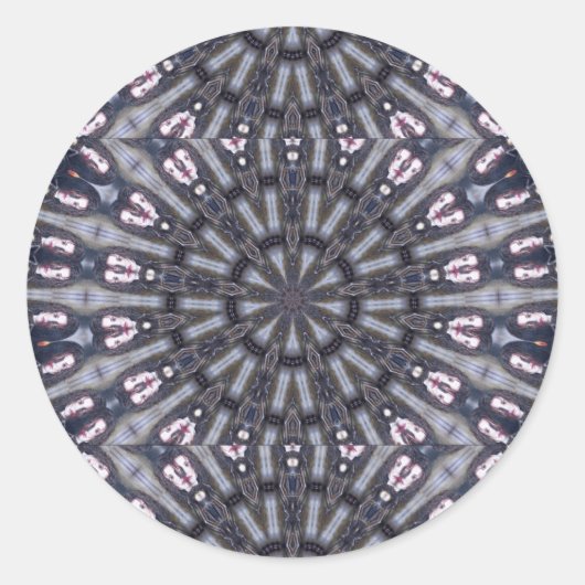 STICKER ROND KALEIDOSCOPE PSYCHÉDÉLIQUE /MÉMOIRES MYSTIQUES (Devant)