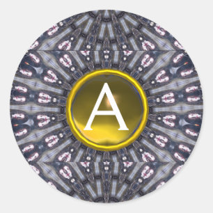 Sticker Rond KALEIDOSCOPE PSYCHÉDÉLIQUE / Souvenirs mystiques m