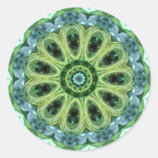 Sticker Rond Kaleidoscope vert (Devant)