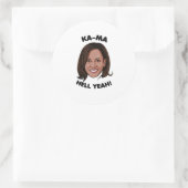 STICKER ROND KAMA-HELL YEAH KAMALA HARRIS 2020 (Sac)
